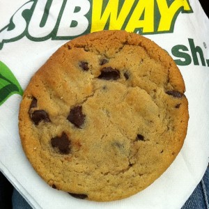 Subway chocolate chip cookie